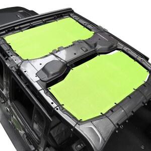 JeCar JLU 햇빛 가리개 메시 호환, 가리개는 후면과 지프 외부 차단 액세서리 JL 그린 2018-2024 및 언리미티드 UV 랭글러 전면 자외선 4도어