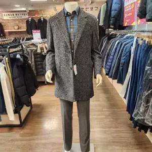 런던포그(천호이마트) HL01 헤링본 이태리원단 7부 울코트  LMWMA850