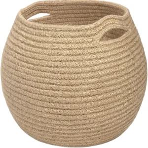 거실용 굿픽 위커 수납 바구니 장난감용 작은 원형 직조 수건 침실 코너 장식장 실내용 황마 10 D x 8.3 H
