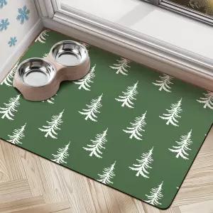 바닥용 개 고양이 사료 매트 식수용 흡수성 그릇 빠른 건조 애완동물 미끄럼 방지 용품