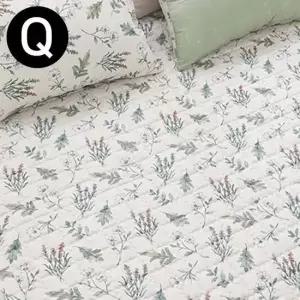 플로럴 소프트마이크로 패드 퀸Q 베이지 카페트겸용 침대패드 패드 침대매트 퀸침대매트 퀸매트