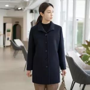 엄마옷 무지 울 하이넥 코트 1GHJ24941 중년여성 마담 60 70대  빅사이즈 할머니