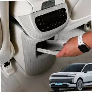 아이오닉9 2열 콘솔백 커버 카본 하단 보호막