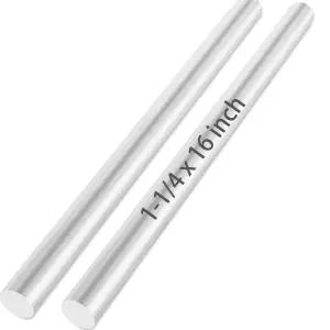 2PCS 알루미늄 막대 1-1 /4인치 원형 재고 6061 솔리드 압출 선반 산업용 DIY 공예용 16인치