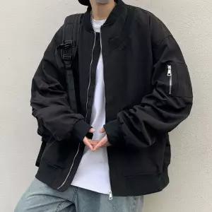 [하프클럽/]남성 오버핏 블루종 라운드넥 캐주얼 재킷 ON-JUA-QWCC8AD3