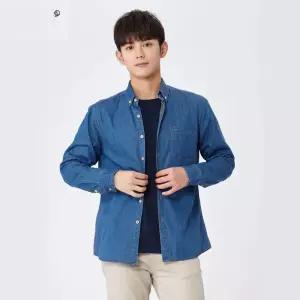 기모 남자 청남방 남성 남방 캐주얼 긴팔 겨울 셔켓 연청 진청 데님셔츠 빅사이즈