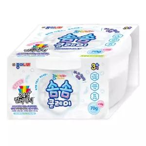 종이나라 학습교재 수업교구 어린이 선물 아이부터 전문가까지 솜털클레이 70g+칼라매직 10g