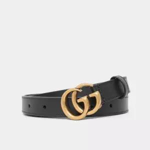 구찌 26SS GG로고 빈티지 버클 마몬트 씬 레더 2CM 여성 벨트 409417 AP00T 1000