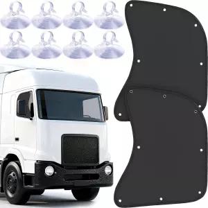 측면 창문을 위한 아프카바킬라 2 PCS 트럭 창문 그늘막 흡입 컵이 있는 운전석 선 25.6 x 19.7 인치