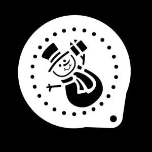라떼아트스텐실 겨울 눈사람 도안 겨울라떼아트 눈사람스텐실 (WFJ747G)