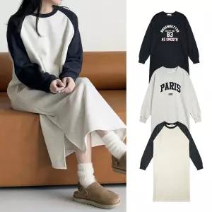 [무료배송] 국산 여성 기모 등원룩 데일리 롱원피스 3종 균일가