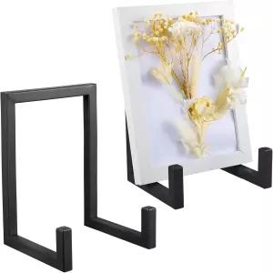 Sweetude 2개 대형 접시 스탠드 디스플레이 금속 프레임 홀더 장식 테이블 상단 이젤(사진 책 플래터 사진