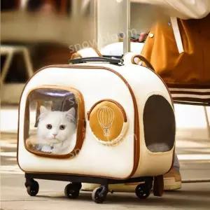 강아지 투명 가방 이동백팩 이동가방 바퀴