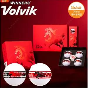 [Volvik]2026년 적마 에디션 볼빅 골프공 4구 볼마커 골프 선물