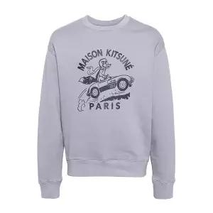 [메종키츠네][명품] 메종 키츠네 메종키츠네 레이싱 폭스 맨투맨 더스터블루