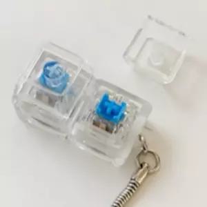 LED 청축 키캡 키보드 가방고리 에어팟 키링 2구