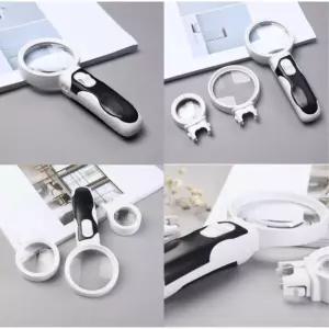 렌즈 탈부착 3in1 LED 실험용 돋보기 확대경 관측