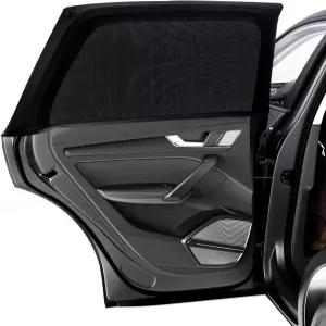 베이비 2 팩을 위한 PEYOU 자동차 창문 그늘막 캠핑용 신축성 및 통기성 스판덱스 리어 사이드 카 선