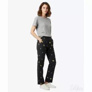 톰브라운 버즈 앤 비즈 자수 스트레이트 팬츠 바지 블랙 멀티컬러 MTC413EE0319001