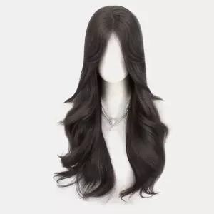 자연스러운 흑갈색 긴머리 여신 웨이브 통가발 (WFK5UCP)