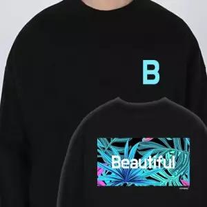 키밍 beautiful 맨투맨 가을 기본티 포인트룩 데일리 W4C32FD