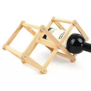 고품질 우드 와인랙 2구 와인 보관대 나무 수납대 (WFK6NTV)