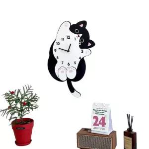 고양이 벽시계 꼬리 귀여운 킷캣클락 기타 캐릭터 선물 벽걸이 거실 고양이