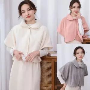 여성 겨울 실내 실외 추운날씨 따뜻한 소녀스타일 방한 케이프 망토 (WFK9034)