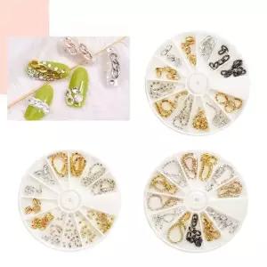 체인 12p 네일파츠 네일스톤 네일아트 진주스 (WFK9CKV)