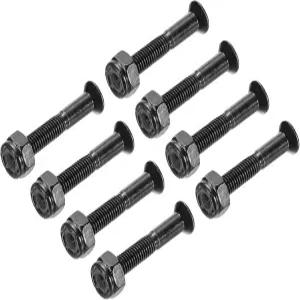 파티킬 스케이트보드 하드웨어 키트 1.25인치 장착 나사 풀 스레드 볼트 너트 세트 크루저 블랙