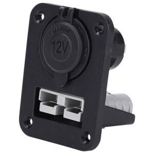 앤더슨 플러그 요트 1PCS 트레일러 Amp RVs 캐러밴 커넥터 플레이트 마운트 소켓 선박 플러시 버스 캠핑 50 충전기