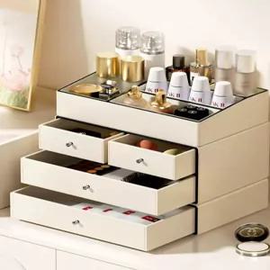 원목화장품정리대 립스틱 진열대 메이크업 선반 화장품함 투명 서랍함 보관함 소품