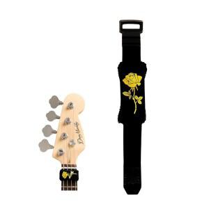 전기 어쿠스틱 클래식 기타 베이스 악기 액세서리에 적합한 LMWKUN 줄 뮤터 소음 감소기 댐프너 유니버설 프렛보드 뮤팅 랩(장미)