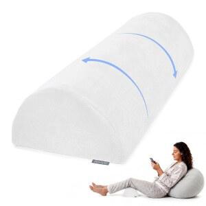 허리 수면을 위한 레실프 무릎 베개, 다리를 메모리 폼 강화 아래 및 엉덩이 를 다리 하프 문 터, 화이트