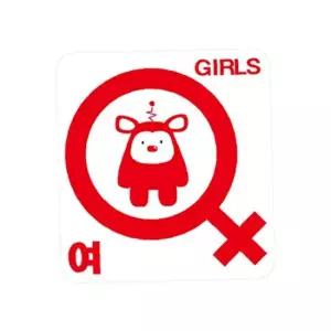 캐릭터 도어사인 아크릴표지판 65x70mm 여자