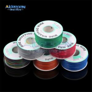 주석 도금 순수 구리 와이어 케이블  8 색 PCB 납땜 플라이 라인 브레드보드 점퍼  컬러 절연 랩 250m  30A