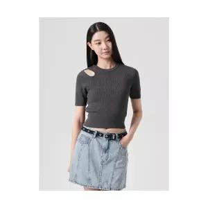 [국내매장정품] 에잇세컨즈 8SECONDS 어깨 트임 골지 니트 애쉬 164751FY14 177053