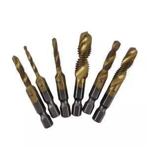 드릴탭 나사선 탭핑비트 기리 6P 1세트 목재 알루미늄 철판용 HS4341 재질