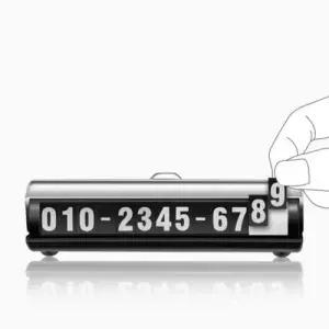 자동차 전화번호판 차량 연락처 알림 주차 회전식 WFKMQZ7