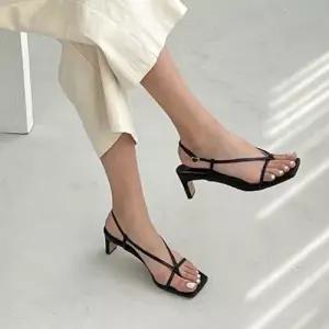 쪼리샌들 스트랩 샌들구두 여름 스퀘어코 캐주얼신발 WA43880