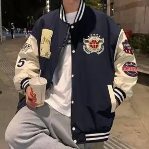 겨울옷 패치 자켓 잠바 항공 점퍼 커플 남성 과잠바 자수 블루종 가을 야구 (WFK9I30)