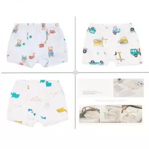 오가닉맘 애플워니+코니스+오샤크남아드로즈 사각팬티 3종세트