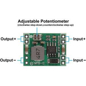 100PCS MP1584EN 12V 가능 조정 LM2596 3V 9V 24V 모듈 컨버터 3A 교체 미니 5V 스텝다운