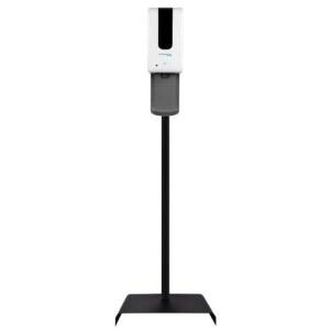 내구성이 뛰어난 바닥 스탠드와 드립 트레이가 포함된 자동 터치리스 비누 및 손 소독제 디스펜서 1200ml - 상업용 산업용 액체 또는 젤 핸즈 프리 모션 센서 ADA 준수