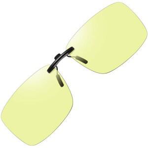 야간 운전용 안경 클립, 뒤집힘없이 안경위에 간단히 장착 가능 - 피곤한 눈을 위한 야간운행용 시력보호 클립