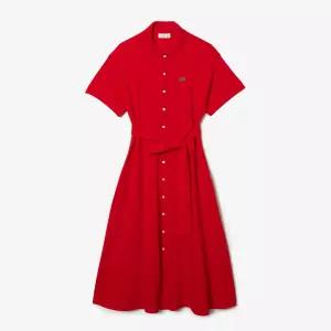 라코스테 여성 벨트형 반팔 폴로 드레스 EF7923-54G F8M