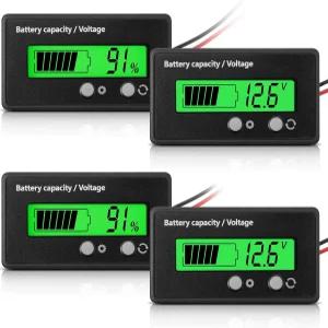 프렌다 2피스 DC 12v 24v 36v 48v 60v 72v 84v 골프 카트 배터리 미터 알람 전면 설정 및 스위치 키 용량