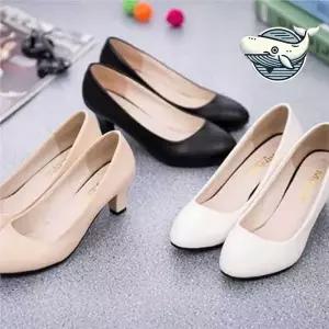 [하프클럽/]미들힐 정장 구두 데일리 여자 사무실 면접용