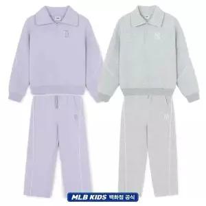 갤러리아 MLB키즈 여아 애슬레저 반집업 맨투맨 세트(7FMTA0161/7FPTA0161)