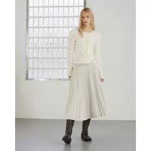 [에고이스트](강남점)옵션벨트 플리츠 레자 스커트 (ER4WS065)